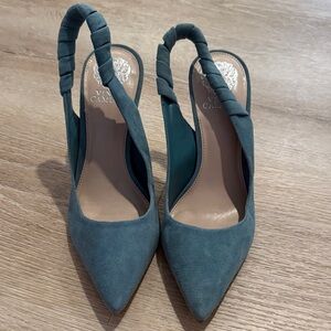 Vince Camuto Teal Slingback Heels
